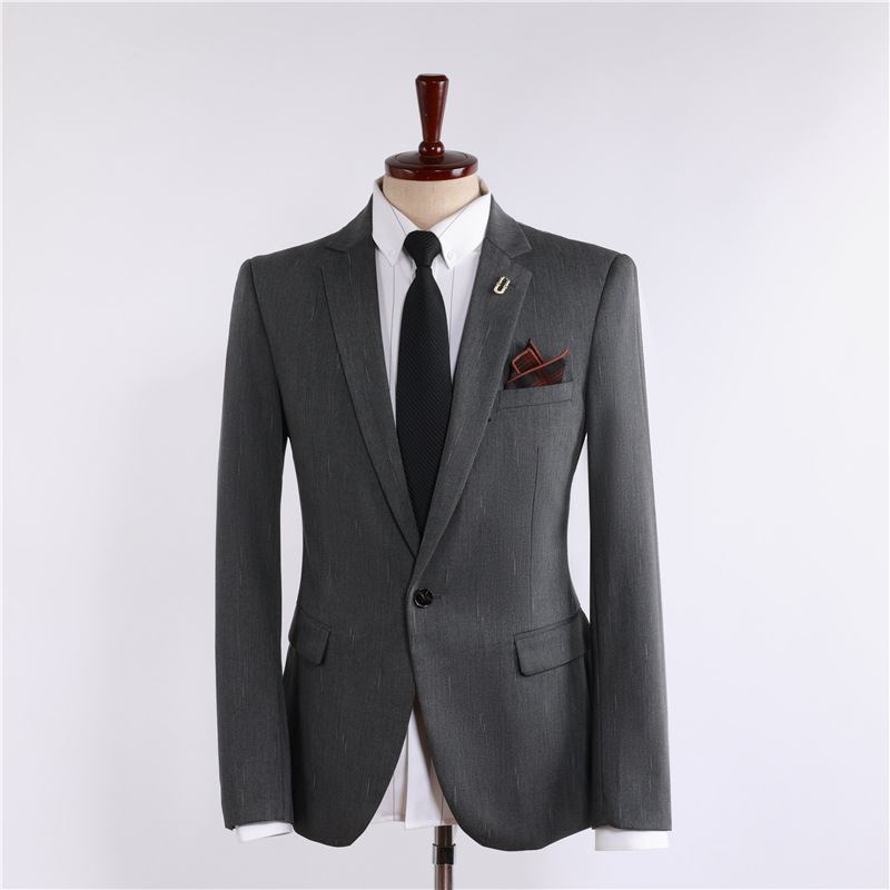 Dress Menn Tredelt Slank Casual Meteor Stripe Brudekjole Groomsmen Profesjonell