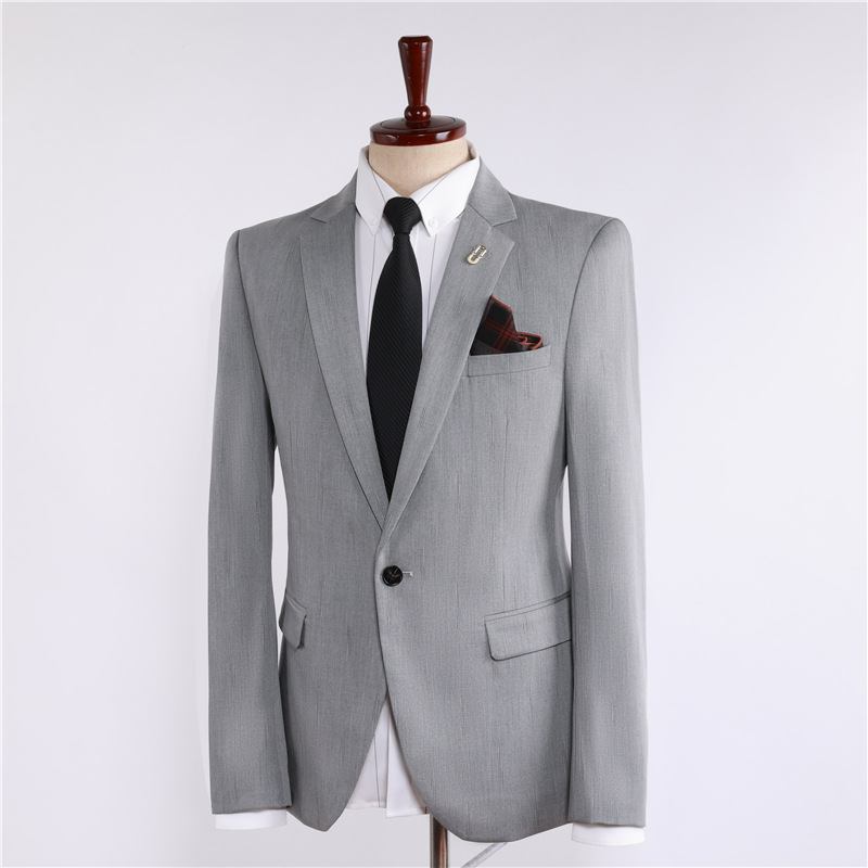 Dress Menn Tredelt Slank Casual Meteor Stripe Brudekjole Groomsmen Profesjonell