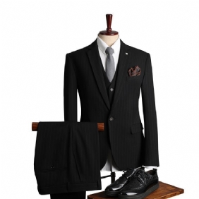 Dress Menns Tredelt Business Casual Profesjonell Formell Kjole Groomsmen Brudgom Brudekjole