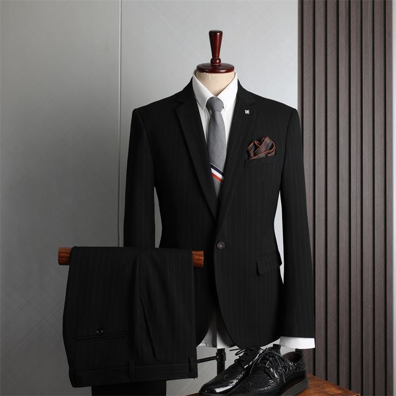 Dress Menns Tredelt Business Casual Profesjonell Formell Kjole Groomsmen Brudgom Brudekjole