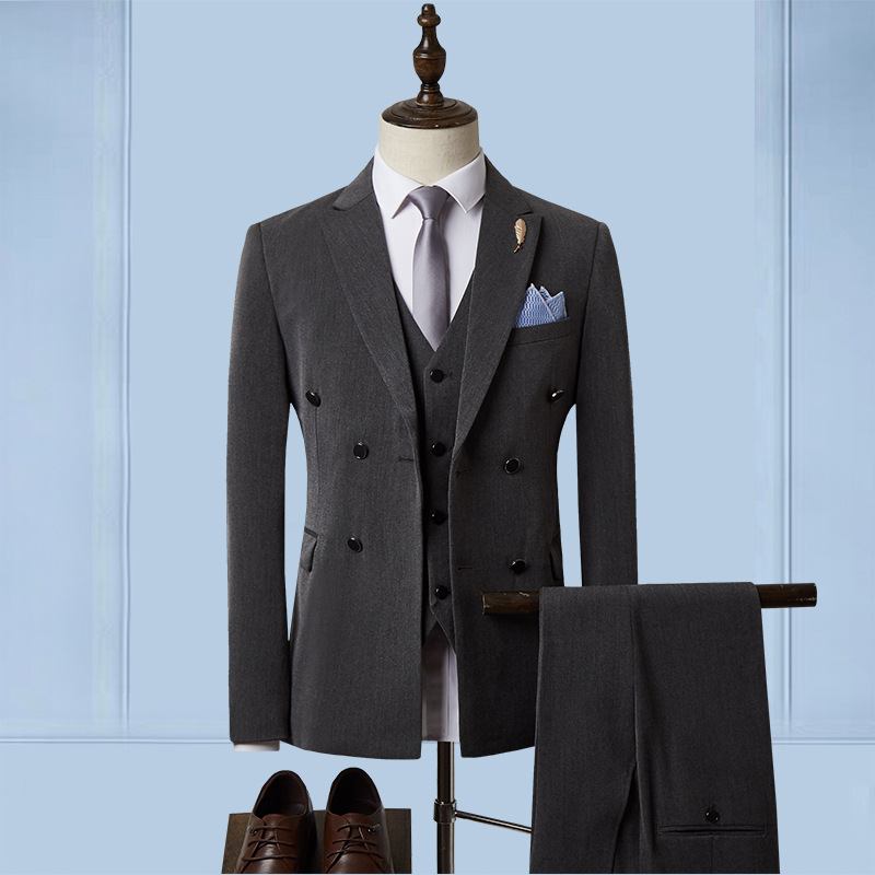 Dresser Menns Menn Business Casual Profesjonell Dekorasjon Brudgommen Forlovere Bryllup Tredelt Kjole Trend